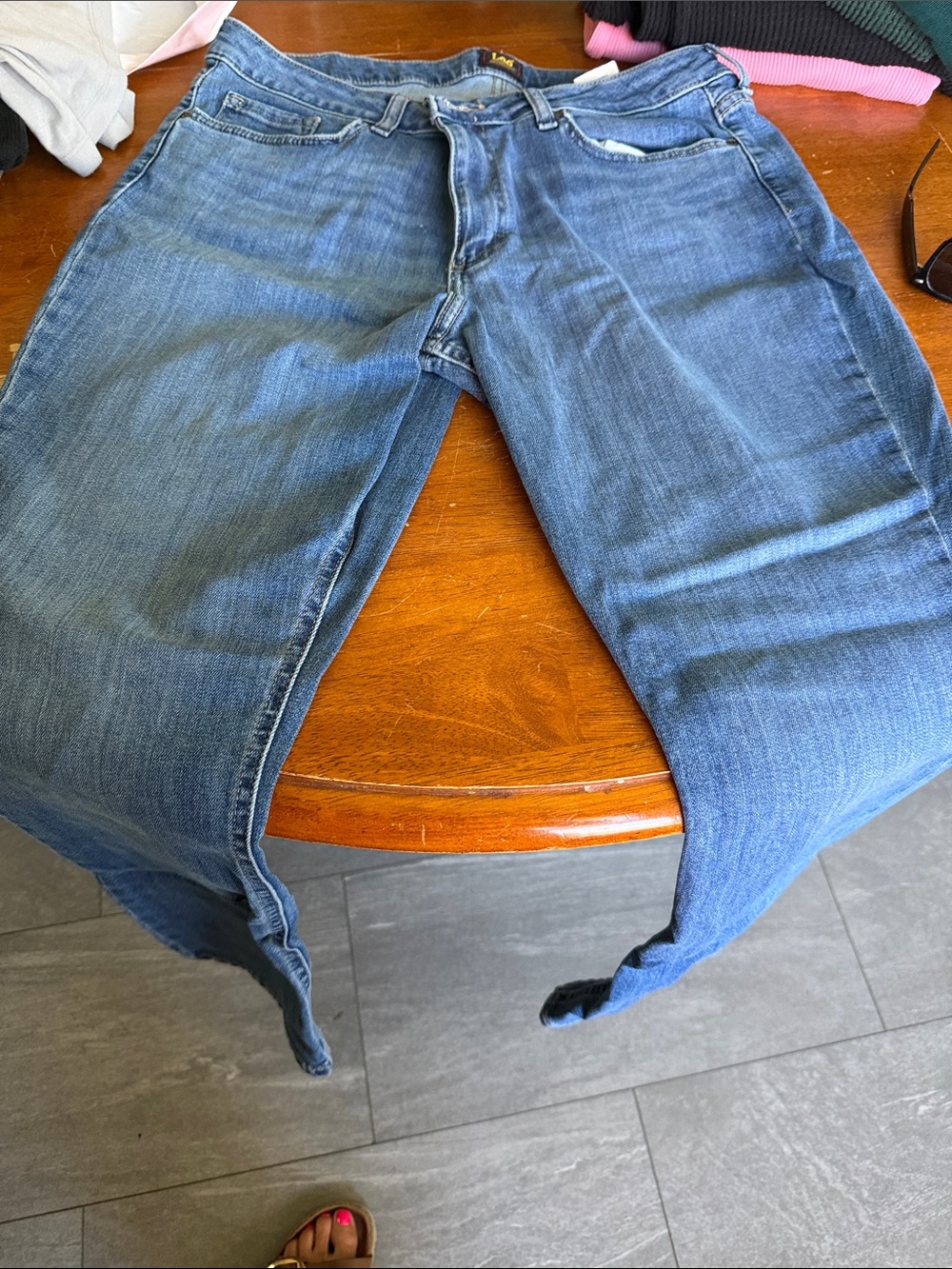 Lee Men's Blue Straight-Leg Denim Jeans